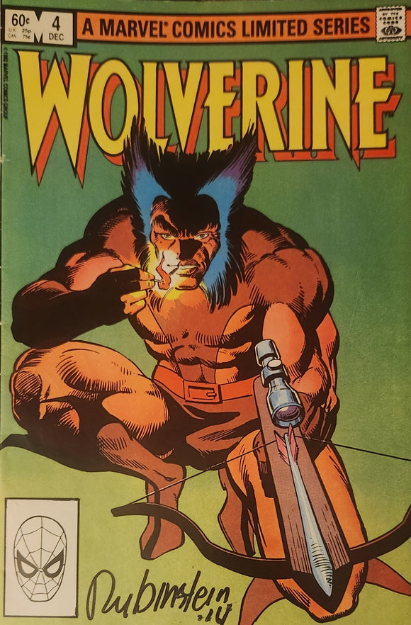 Wolverine #4 (1982) Signed by Joe Rubinstein