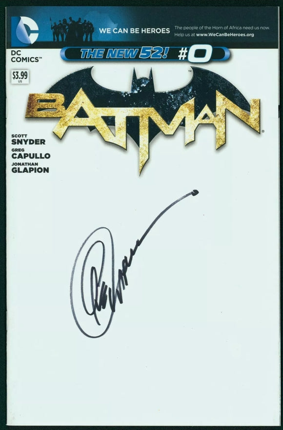 Batman #0 (2012) Signed by Greg Capullo NM/M
